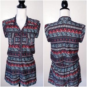Blue Print Romper